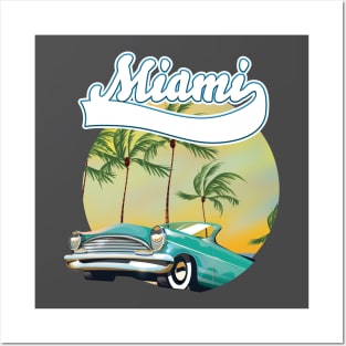 Miami Sunset logo Posters and Art